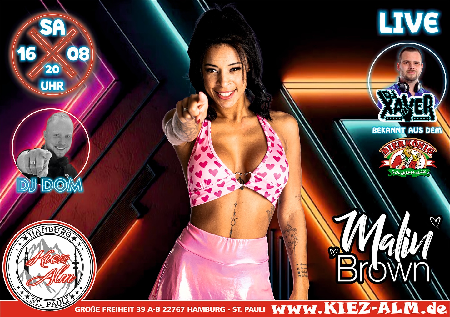 😍 AM SAMSTAG DEN 16.08 LIVE 🎙️IN DER KIEZ ALM HAMBURG @malinbrown & @jack_gelee 🍺
@djxaver_official extra angereist aus dem Bierkönig Mallorca wird alles geben um Euch zu Unterhalten und gemeinsam die Alm zum WACKELN bringen !
Wir freuen uns auf Dich!
WIR SIND PARTY ❗️
KOMM IN DEINEN #lieblingsclub
#kiezalmhamburg #kiezalm #großefreiheit #reeperbahnhamburg #kiez #hamburg #wirsindparty #hamburgerkiez #saufisaufi #ballermannparty #wirsindmalle #wirsindparty #malle #mallorcaparty #mallorcapartysdeutschland #abfahrt #hamburgmeineperle #partybiszumabwinken #sangria #mallefieber #party #partyhard #abriss #saufisaufi #moinmoin #bierkönig #partyhamburg