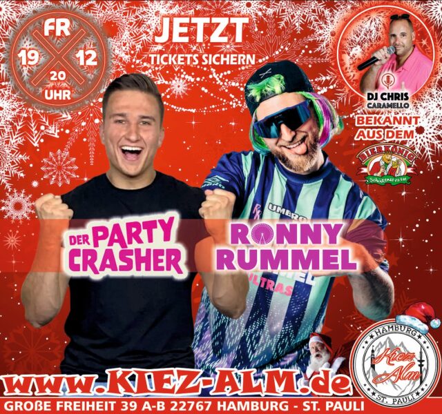 🌴 AM FREITAG DEN 19.12 LIVE 🎙️IN DER KIEZ ALM HAMBURG @partycrasher_offiziell & @ronny.rummel🎄SICHERT EUCH JETZT DAS GOLDENE TICKET AUF UNSERER WEBSEITE www.KIEZ-ALM.de UM GARANTIERTEN EINLASS ZU HABEN 🎫
@djchriscaramello.official extra angereist aus dem @bierkoenigmallorca wird alles geben um Euch zu Unterhalten und gemeinsam die Alm zum WACKELN bringen !
Wir freuen uns auf Dich!
WIR SIND PARTY ❗️
KOMM IN DEINEN #lieblingsclub
#kiezalmhamburg #kiezalm #großefreiheit #reeperbahnhamburg #kiez #hamburg #wirsindparty #hamburgerkiez #saufisaufi #wirsindmalle #wirsindparty #malle #mallorcaparty #mallorcapartysdeutschland #abfahrt #hamburgmeineperle #partybiszumabwinken #sangria #mallefieber #party #partyhard #abriss #saufisaufi #moinmoin #bierkönig #partyhamburg
