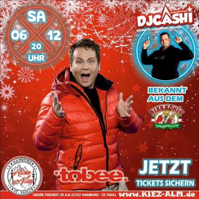 🎅 AM SAMSTAG DEN 06.12 LIVE 🎙️IN DER KIEZ ALM HAMBURG @tobee_official 🤩 MIT UNSEREN 2 ADVENT ABRISS 🍺🎄SICHERT EUCH JETZT DAS GOLDENE TICKET AUF UNSERER WEBSEITE www.KIEZ-ALM.de UM GARANTIERTEN EINLASS ZU HABEN 🎫
@dj_cashi_offiziell extra angereist aus dem @bierkoenigmallorca wird alles geben um Euch zu Unterhalten und gemeinsam die Alm zum WACKELN bringen !
Wir freuen uns auf Dich!
WIR SIND PARTY ❗️
KOMM IN DEINEN #lieblingsclub
#kiezalmhamburg #kiezalm #großefreiheit #reeperbahnhamburg #kiez #hamburg #wirsindparty #hamburgerkiez #saufisaufi #wirsindmalle #wirsindparty #malle #mallorcaparty #mallorcapartysdeutschland #abfahrt #hamburgmeineperle #partybiszumabwinken #sangria #mallefieber #party #partyhard #abriss #saufisaufi #moinmoin #bierkönig #partyhamburg