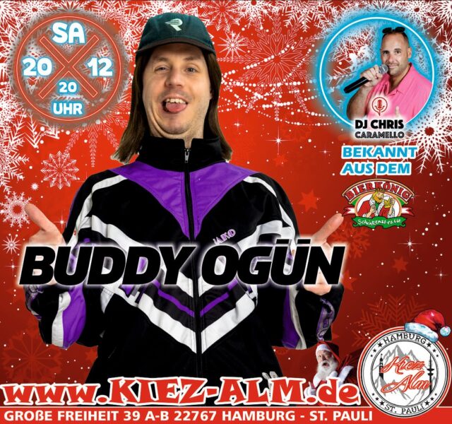 🎅 AM SAMSTAG DEN 20.12 LIVE 🎙️IN DER KIEZ ALM HAMBURG @tobee_official 🤩 MIT UNSEREN 4 ADVENT ABRISS 🍺🎄SICHERT EUCH JETZT DAS GOLDENE TICKET AUF UNSERER WEBSEITE www.KIEZ-ALM.de UM GARANTIERTEN EINLASS ZU HABEN 🎫
@dj_cashi_offiziell extra angereist aus dem @bierkoenigmallorca wird alles geben um Euch zu Unterhalten und gemeinsam die Alm zum WACKELN bringen !
Wir freuen uns auf Dich!
WIR SIND PARTY ❗️
KOMM IN DEINEN #lieblingsclub
#kiezalmhamburg #kiezalm #großefreiheit #reeperbahnhamburg #kiez #hamburg #wirsindparty #hamburgerkiez #saufisaufi #ballermannparty #wirsindmalle #wirsindparty #malle #mallorcaparty #mallorcapartysdeutschland #abfahrt #hamburgmeineperle #partybiszumabwinken #sangria #mallefieber #party #partyhard #abriss #saufisaufi #moinmoin #bierkönig #partyhamburg
