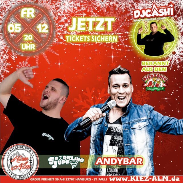 HEUTE 🌴 AM FREITAG DEN 05.12 LIVE 🎙️IN DER KIEZ ALM HAMBURG @sparklingjupp & @andybar_offiziell 🎄
@dj_cashi_offiziell extra angereist aus dem @bierkoenigmallorca wird alles geben um Euch zu Unterhalten und gemeinsam die Alm zum WACKELN bringen !
Wir freuen uns auf Dich!
WIR SIND PARTY ❗️
KOMM IN DEINEN #lieblingsclub
#kiezalmhamburg #kiezalm #großefreiheit #reeperbahnhamburg #kiez #hamburg #wirsindparty #hamburgerkiez #saufisaufi #wirsindmalle #wirsindparty #malle #mallorcaparty #mallorcapartysdeutschland #abfahrt #hamburgmeineperle #partybiszumabwinken #sangria #mallefieber #party #partyhard #abriss #saufisaufi #moinmoin #bierkönig #partyhamburg