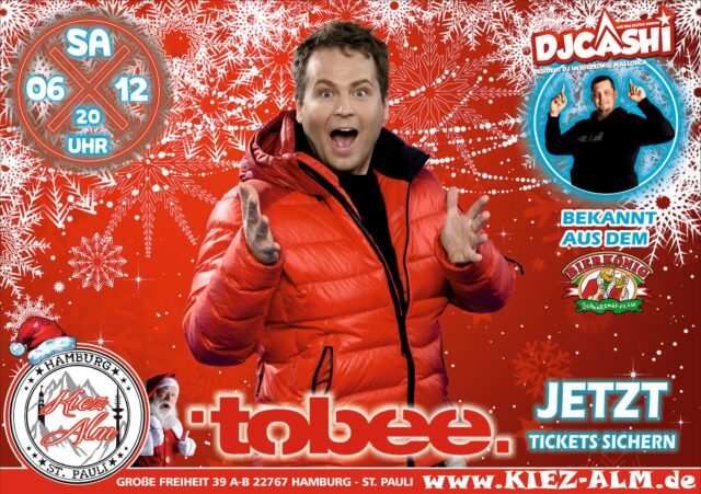 HEUTE🎅 AM SAMSTAG DEN 06.12 LIVE 🎙️IN DER KIEZ ALM HAMBURG @tobee_official 🤩 MIT UNSEREN 2 ADVENT ABRISS 🍺🎄SICHERT EUCH JETZT DAS GOLDENE TICKET AUF UNSERER WEBSEITE www.KIEZ-ALM.de UM GARANTIERTEN EINLASS ZU HABEN 🎫
@dj_cashi_offiziell extra angereist aus dem @bierkoenigmallorca wird alles geben um Euch zu Unterhalten und gemeinsam die Alm zum WACKELN bringen !
Wir freuen uns auf Dich!
WIR SIND PARTY ❗️
KOMM IN DEINEN #lieblingsclub
#kiezalmhamburg #kiezalm #großefreiheit #reeperbahnhamburg #kiez #hamburg #wirsindparty #hamburgerkiez #saufisaufi #wirsindmalle #wirsindparty #malle #mallorcaparty #mallorcapartysdeutschland #abfahrt #hamburgmeineperle #partybiszumabwinken #sangria #mallefieber #party #partyhard #abriss #saufisaufi #moinmoin #bierkönig #partyhamburg