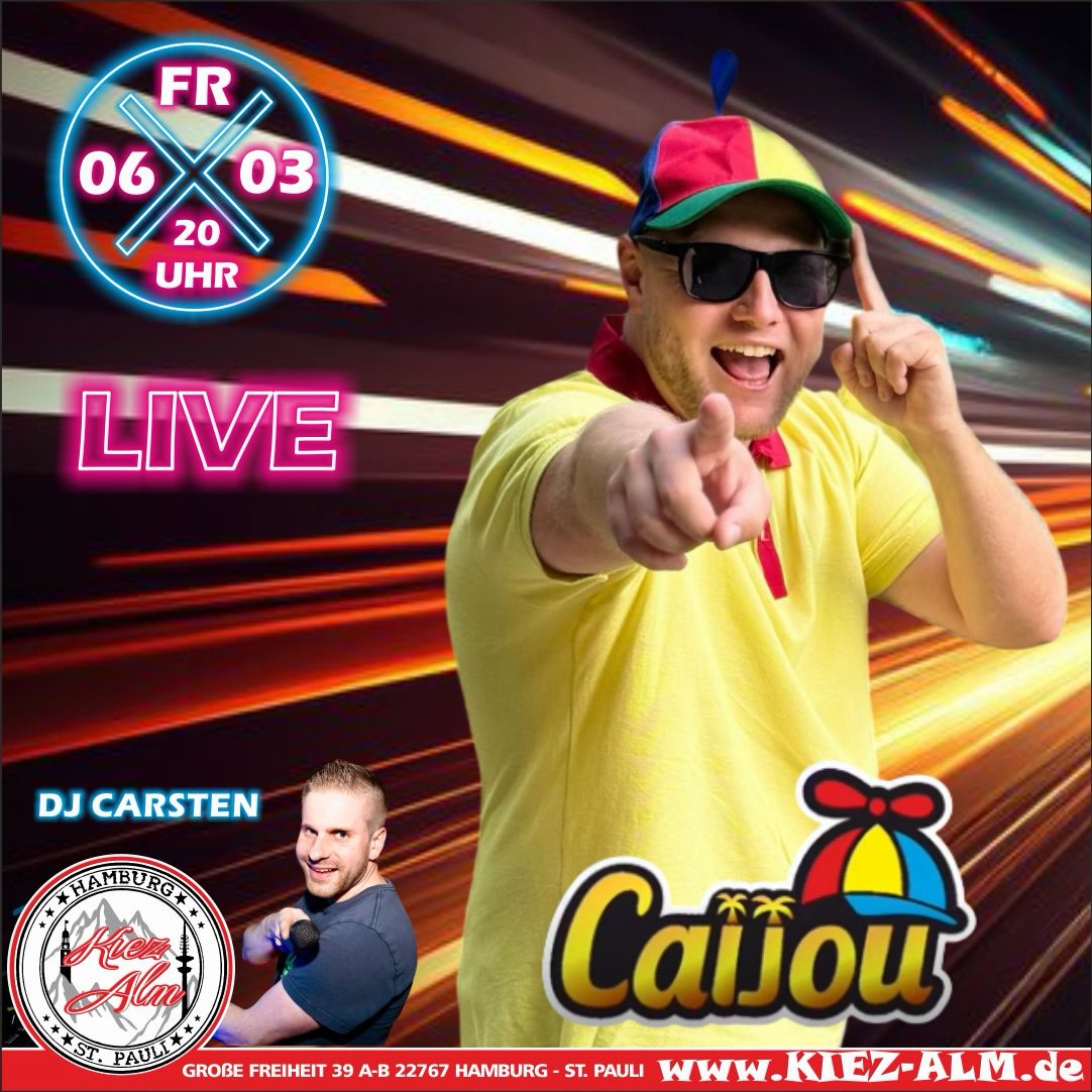 🍺 AM FREITAG DEN 06.03 LIVE 🎙️IN DER KIEZ ALM HAMBURG @caijou_offiziell
@carsten.jahnke.dj wird alles geben um Euch zu Unterhalten und gemeinsam die Alm zum WACKELN bringen ! 
Wir freuen uns auf Dich! 
WIR SIND PARTY ❗️
KOMM IN DEINEN #lieblingsclub
#kiezalmhamburg #kiezalm #großefreiheit #reeperbahnhamburg