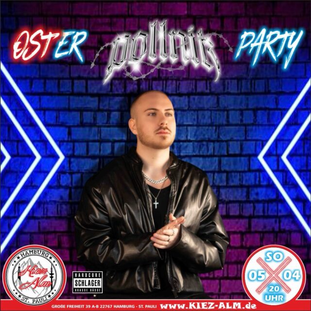 🚀 @justinpollnik AM OSTERSONNTAG DEN 05.04 LIVE 🎙️IN DER KIEZ ALM HAMBURG 🤩
@milkauluemmel wird alles geben um Euch zu Unterhalten und gemeinsam die Alm zum WACKELN bringen !
Wir freuen uns auf Dich!
WIR SIND PARTY ❗️
KOMM IN DEINEN #lieblingsclub
#kiezalmhamburg #kiezalm #großefreiheit #reeperbahnhamburg