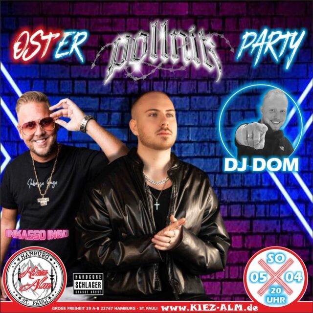 🚀 @justinpollnik & @inkasso.ingo AM OSTERSONNTAG DEN 05.04 LIVE 🎙️IN DER KIEZ ALM HAMBURG 🤩
INKASSO INGO - 00:00 UHR
JUSTIN POLLNIK - 01:00 UHR
@milkauluemmel wird alles geben um Euch zu Unterhalten und gemeinsam die Alm zum WACKELN bringen !
Wir freuen uns auf Dich!
WIR SIND PARTY ❗️
KOMM IN DEINEN #lieblingsclub
#kiezalmhamburg #kiezalm #großefreiheit reeperbahnhamburg