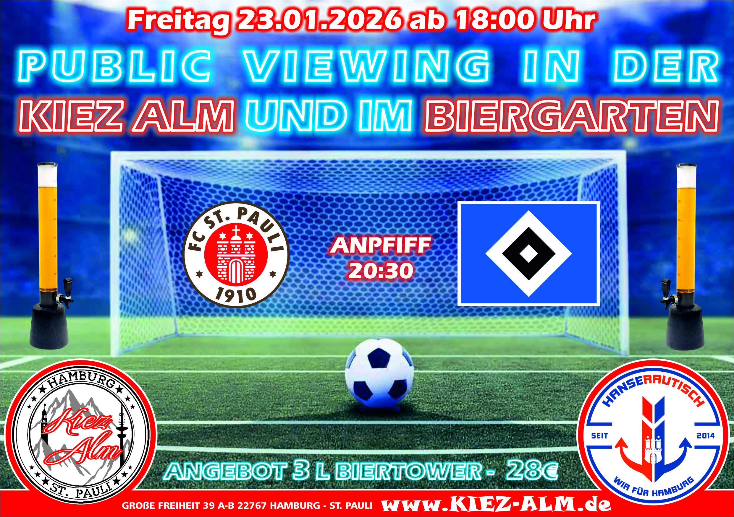 Public Viewing: St. Pauli gegen HSV